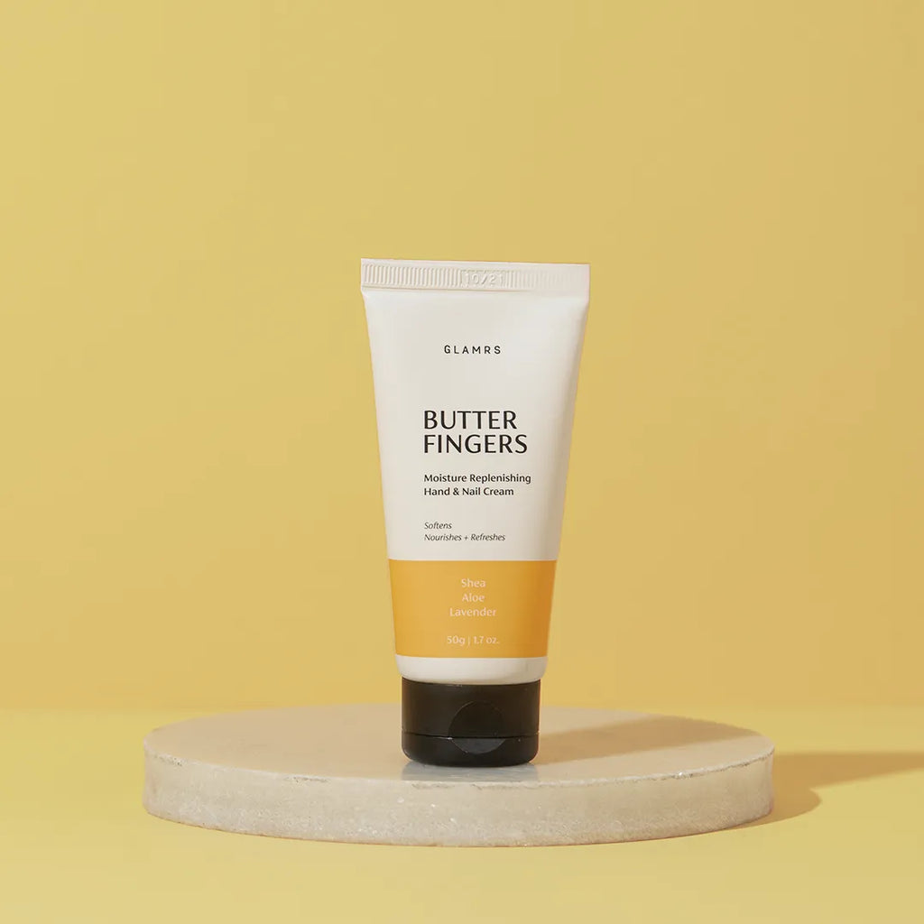 BUTTER FINGERS Moisture Replenishing Hand & Nail Cream with Aloe Vera, Shea Butter and Lavender Oil for Rough and Dry Hands (50 gm)