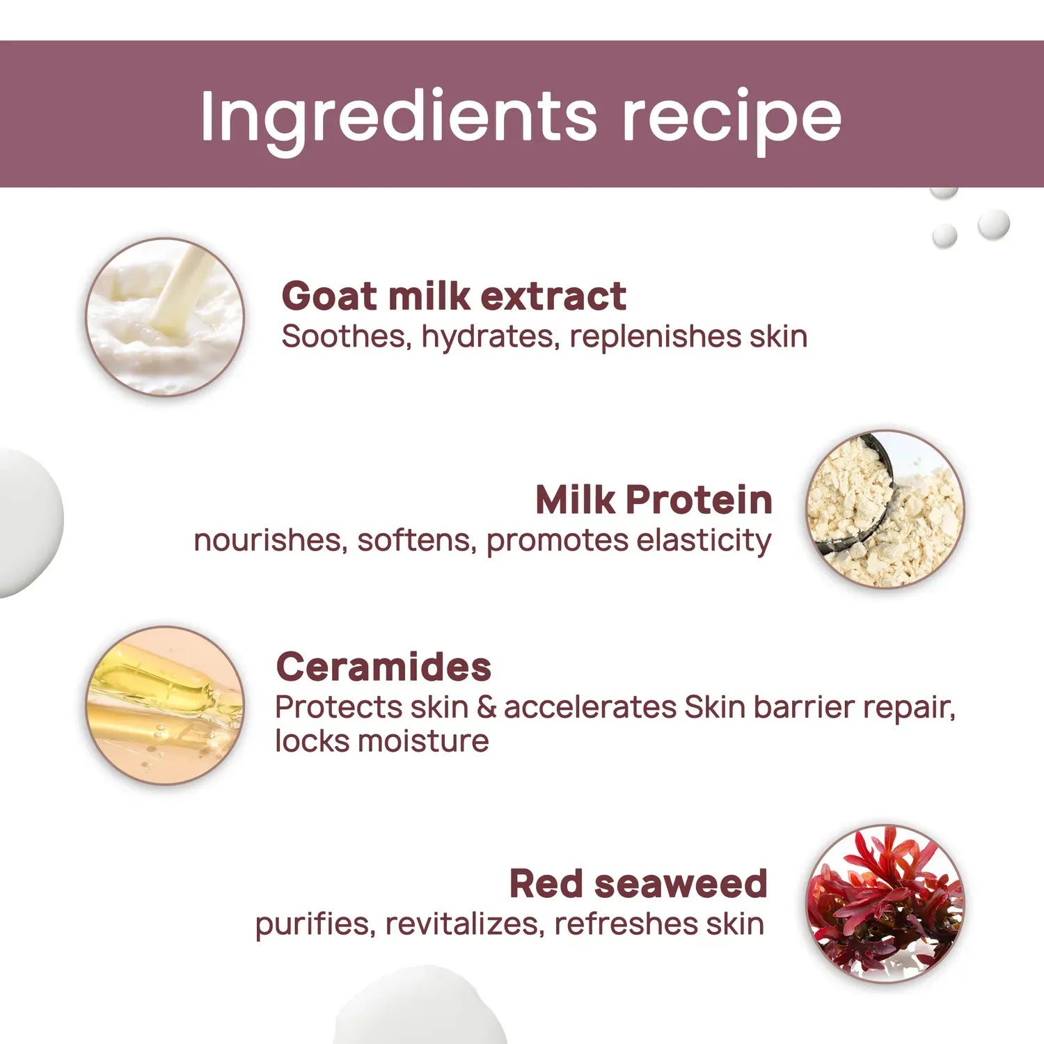 Skin Repair Milk Night Cream with 100% Pure Raw Goat Milk | Improved Skin Texture Every Morning| Infused with Ceramides | Suitable for Dry Skin | All Skin Types (50 gm)