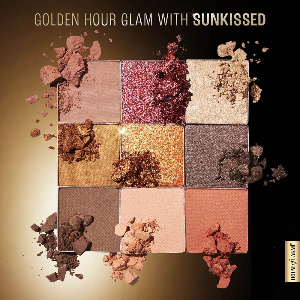 Ultimte Glam Eyeshadow, 9 shades, Intense Payoff, Easy to blend, Sunkissed 11.7 gm