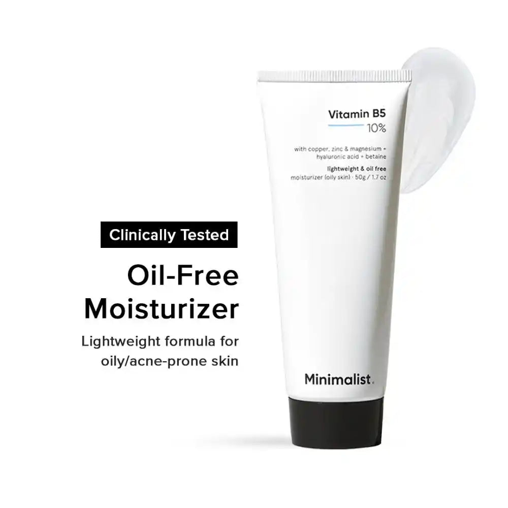 10% Vitamin B5 Oil Free Moisturizer with Zinc, Copper, Magnesium & HA for Oily skin 50 gm